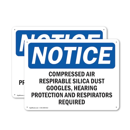 Signmission 7 in Height, 10 in Width, Plastic, Rectangle OS-2PACK-NS-P-710-L-10746